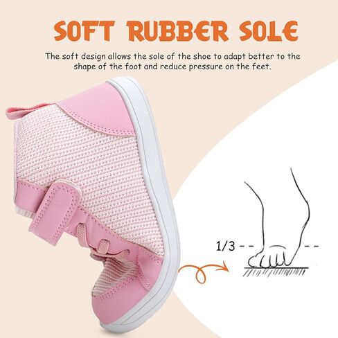 WateLves Toddler Little Kids Wide Barefoot Shoes Boys Girls Winter High Top Minimalist Sneakers Boots Walking Shoes for Indoor Outdoor | Naturally Splay | Flexible Fit in Kuwait