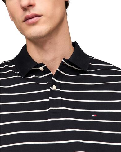 قمصان بولو كاجوال للرجال بأكمام قصيرة من Tommy Hilfiger بمقاس عادي من القطن السائل in Kuwait