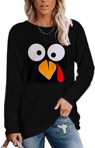 Womens Long Sleeve Funny Holiday Graphic Halloween Jack O Lantern Pumpkin Shirts in Saudi Arabia