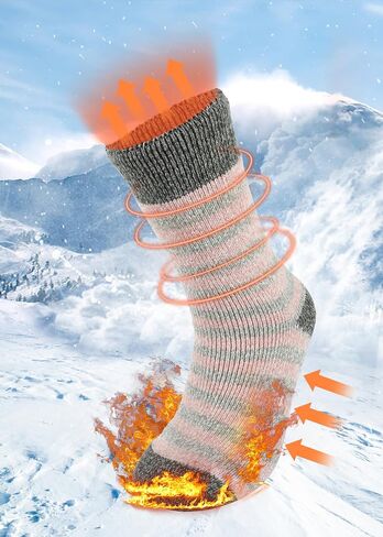 BomKinta Women Thermal Socks - Thick Boot Sock Warm Winter Crew Socks - Cozy Soft Christmas Socks Size 5-10 in Saudi Arabia
