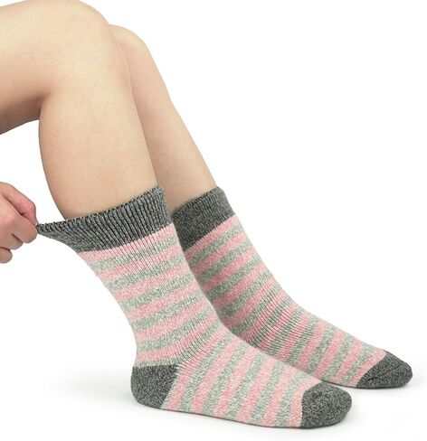 BomKinta Women Thermal Socks - Thick Boot Sock Warm Winter Crew Socks - Cozy Soft Christmas Socks Size 5-10 in Saudi Arabia