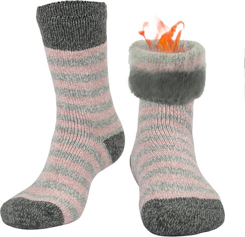 BomKinta Women Thermal Socks - Thick Boot Sock Warm Winter Crew Socks - Cozy Soft Christmas Socks Size 5-10 in Saudi Arabia