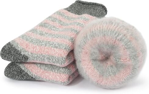 BomKinta Women Thermal Socks - Thick Boot Sock Warm Winter Crew Socks - Cozy Soft Christmas Socks Size 5-10 in Saudi Arabia