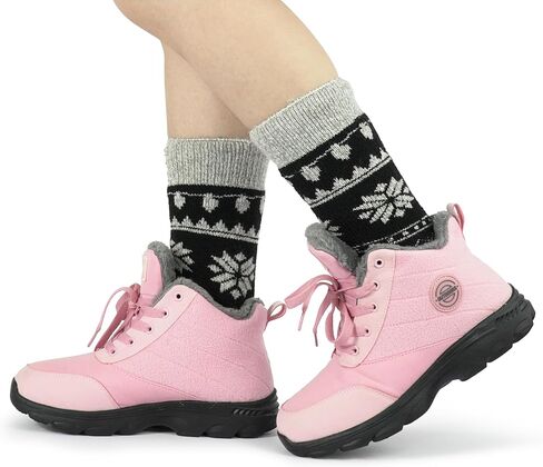 جوارب BomKinta الحرارية النسائية - جورب سميك للشتاء الدافئ - جوارب عيد الميلاد الناعمة المريحة مقاس 5-10 in Kuwait