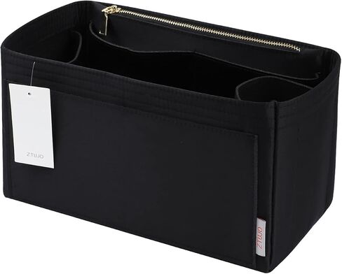 ZTUJO Purse Organizer Insert For Handbags, Silky Touching Bag Organizer Insert With Bottle Holder, Perfect for Speedy, Neverfull, Tote,ONTHEGO,Artsy,Handbag and More (Medium,Silky Black) in Saudi Arabia