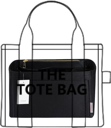 ZTUJO Purse Organizer Insert For Handbags, Silky Touching Bag Organizer Insert With Bottle Holder, Perfect for Speedy, Neverfull, Tote,ONTHEGO,Artsy,Handbag and More (Medium,Silky Black) in Saudi Arabia
