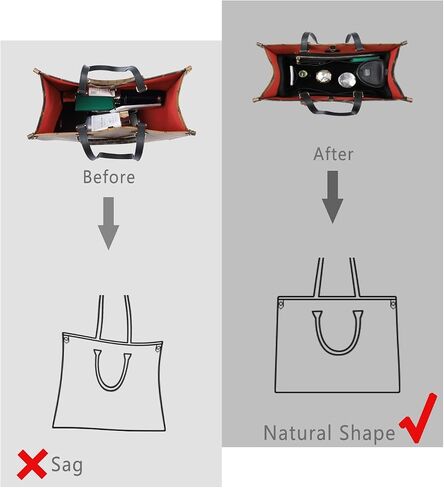 ZTUJO Purse Organizer Insert For Handbags, Silky Touching Bag Organizer Insert With Bottle Holder, Perfect for Speedy, Neverfull, Tote,ONTHEGO,Artsy,Handbag and More (Medium,Silky Black) in Saudi Arabia