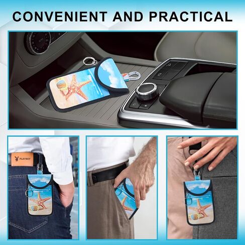 2 Pack Lightweight Faraday Key Fob Protector,Signal Blocking RFID Key Fob for Car - Deep Blue in Saudi Arabia