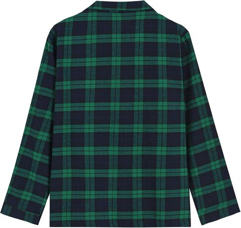 Latuza Women's Plaid Flannel Pajama Shirt Button Down Long Sleeve Pj Top in Saudi Arabia