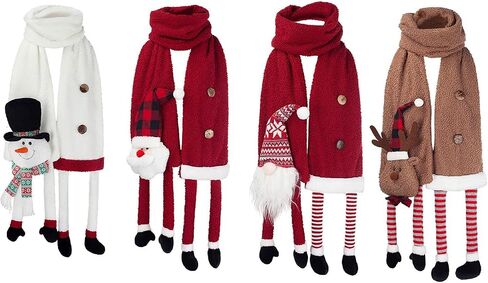 Christmas Cute Reindeer Scarf, Unisex Winter Warm Flannel Long Scarf Xmas Scarf, Cartoon Shawl Scarf with Elk Doll in Saudi Arabia