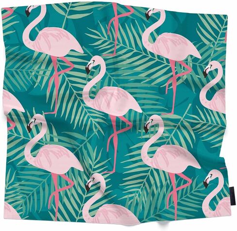 Golden Floral Pattern Head Scarf Silk Feel Like Color Damask Color Luxury Bandana Soft for Women Girls in Kuwait
