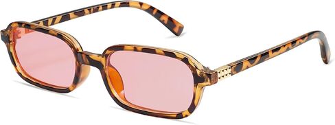 Retro Rectangular Sunglasses for Women Vintage Fashion Trendy Funny Small 90s Square Sunnies 2024 AP3698 in Saudi Arabia