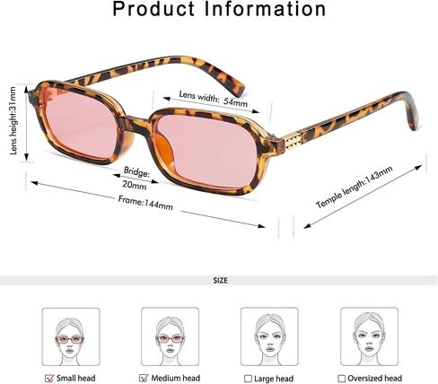 Retro Rectangular Sunglasses for Women Vintage Fashion Trendy Funny Small 90s Square Sunnies 2024 AP3698 in Saudi Arabia
