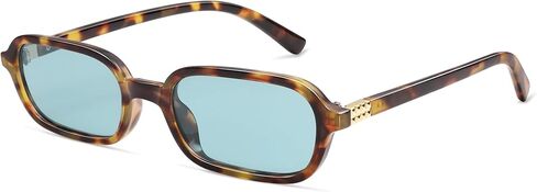 Retro Rectangular Sunglasses for Women Vintage Fashion Trendy Funny Small 90s Square Sunnies 2024 AP3698 in Saudi Arabia