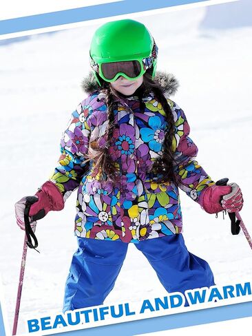 نيوكوت 2 أزواج أطفال قفازات الثلوج الشتوية قفازات التزلج الدافئة الأطفال ركوب على الجليد قفازات الثلج قفازات مقاومة للماء للأطفال في الهواء الطلق قفازات الشتاء للبنين الفتيات (الوردي الفاتح، الأرجواني، نمط أنيق) in Kuwait