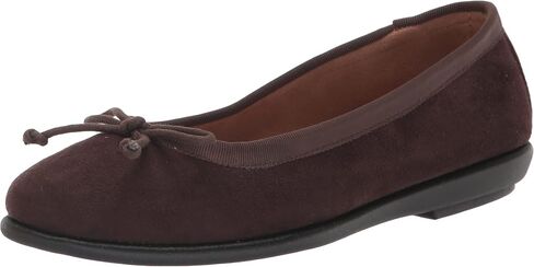 Aerosoles Women's HOMEBET Ballet Flat, Black Faux Suede, 12 in Saudi Arabia