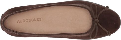 Aerosoles Women's HOMEBET Ballet Flat, Black Faux Suede, 12 in Saudi Arabia