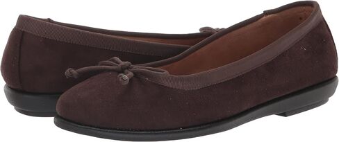Aerosoles Women's HOMEBET Ballet Flat, Black Faux Suede, 12 in Saudi Arabia