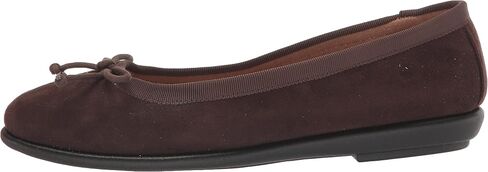 Aerosoles Women's HOMEBET Ballet Flat, Black Faux Suede, 12 in Saudi Arabia