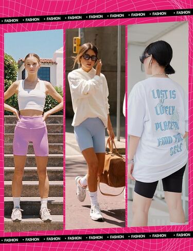 3 Pack Biker Shorts for Women with Pockets, High Waisted Plus Size Workout Spandex Yoga Shorts (S-3XL) in Saudi Arabia