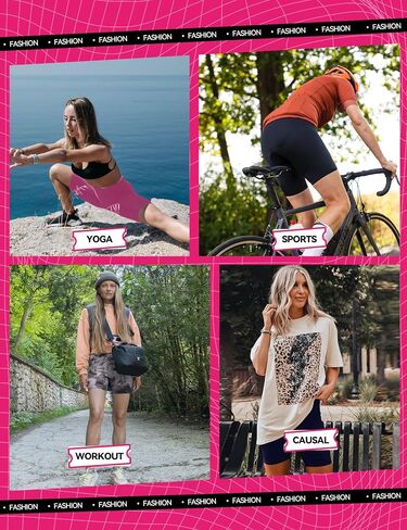 3 Pack Biker Shorts for Women with Pockets, High Waisted Plus Size Workout Spandex Yoga Shorts (S-3XL) in Saudi Arabia