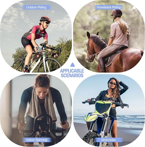 Womens Bike Shorts 4D Padded Cycling Shorts for Women with Pockets Wide Waistband Quick-Drying Blue in Saudi Arabia