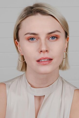 Hoops & Loops 925 Sterling Silver Two-Tone Yellow Gold and Silver Diamond-Cut Click-Top Hoop Earrings for Women, 25mm - 50mm in Kuwait