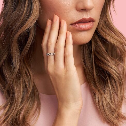 Pandora Simple Infinity Band Ring - Sterling Silver Ring for Women - Layering or Stackable Ring - Gift for Her - Sterling Silver - Size 7 in Saudi Arabia