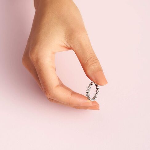 Pandora Simple Infinity Band Ring - Sterling Silver Ring for Women - Layering or Stackable Ring - Gift for Her - Sterling Silver - Size 7 in Saudi Arabia