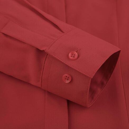 Esabel.C Womens Button Down Shirts Long Sleeve Regular Fit Stretch Work Blouse in Kuwait