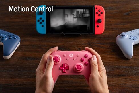 وحدة تحكم بلوتوث 8Bitdo Ultimate C مع تحكم في الحركة بستة محاور واهتزاز متذبذب للمحول (برتقالي) in Saudi Arabia