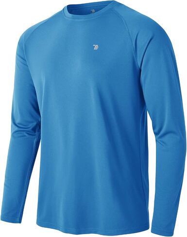 TBMPOY Men's Hiking Shirts Waterproof Dry Fit Athletic T-Shirts SPF Long Sleeve Safari Shirts Outdoor Work Swim Fishing Tops in Kuwait