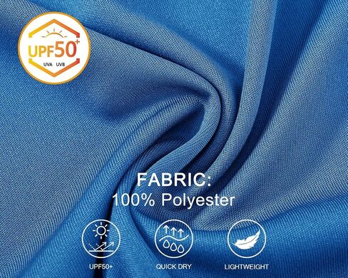 TBMPOY Men's Hiking Shirts Waterproof Dry Fit Athletic T-Shirts SPF Long Sleeve Safari Shirts Outdoor Work Swim Fishing Tops in Kuwait