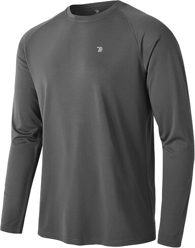 TBMPOY Men's Hiking Shirts Waterproof Dry Fit Athletic T-Shirts SPF Long Sleeve Safari Shirts Outdoor Work Swim Fishing Tops in Kuwait