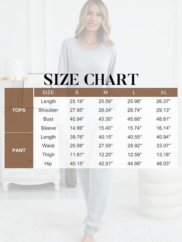 Famulily Women's 2 Piece Long Sleeve Side Split Ribbed Sweatshirt with Elastic Cuff Jogger Loose Lounge Sets in Saudi Arabia