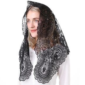 Gold Latin Mass Church Mantilla Lace Veil For Prayer Catholic Mass Church Veil Women's Latin Mass Head Covering