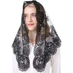 Spanish Style Mantilla Catholic Veil Church Veil for Women Chapel Veil Head Covering Latin Mass Veil