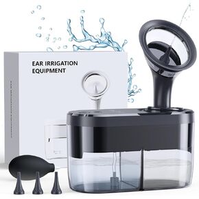Ear Wax Removal Kit HSA FSA Eligible Items Only List Ear Cleaner Flushing Kit for Adults Ear Irrigation Flushing System Ear Cleaning Kit Earwax Removal with One-Piece Wast Tank and 4 Pressure Levels