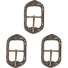 Lord of Battles Medieval Buckles Antique Style Fantasy Buckle Set of 3 Ideal for LARP, Ren faire, Halloween Perfect DIY Leather Craft Belt Buckles