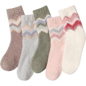 Premillow Fuzzy Socks for Women - Winter Fluffy Socks,Cozy Socks with Coral Fleece,Warm Soft Slipper Socks for Women