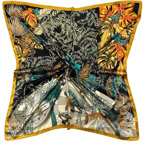 Julunar Silk Like Head Scarf for Women - Satin Large Hair Scarves - 35" Square Silk Hair Wrap for Sleeping with Gift Packed