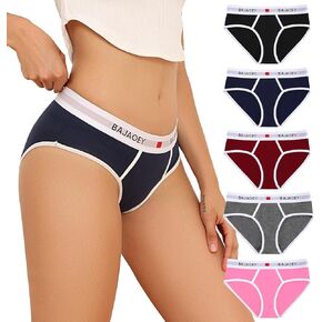 Cotton Cheeky Underwear for Women Bikinis Underwear Cheeky Panties for Women 5 Pack, S-XL