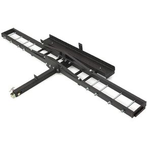 Jeremywell 500 lbs Heavy Duty Motorcycle Dirt Bike Scooter Carrier Hitch Rack Hauler Trailer with Loading Ramp and Anti-Tilt Locking Device T-NS-MRC001