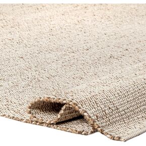 S & L Homes Jute Cotton Hand Woven Natural Farmhouse Area Rug for Living Room - Rustic Vintage Bohemian Décor - (8' x 10' Natural)
