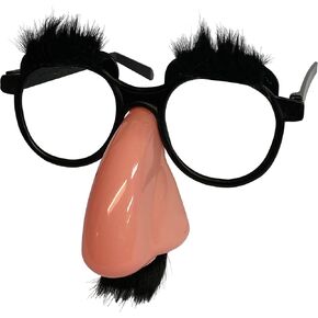 House of Marbles Men's Amusing Disguise Costume Glasses - Fun Eyewear for Fancy Dress Parties, Christmas, Halloween and Costume Events