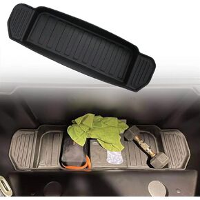BestEvMod Vehicle Mat Cargo Liner Compatible with Mustang Mach E 2021-2024 Accessories Second Row Seats Back Protector Cover All Weather Pet Mat(Rear Seat Back Protector) 3 Openings