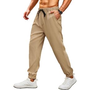 COOFANDY Mens Joggers Pants Regular Fit Casual Pants Lightweight Elastic Waistband Pants with Pockets