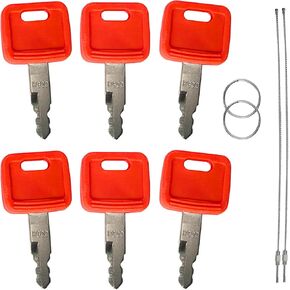 H800 Ignition Keys AT194969 AT147803 Replacement for Jo-hn Deere Hita-chi Excavator Case Dozer Fiat New Ho-lland (6PCS)