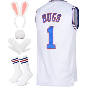 Youth Basketball Jersey Lola #10 Bugs #1 Space Movie Jersey 90S Hip Hop Clothing Kids Shirt for Party