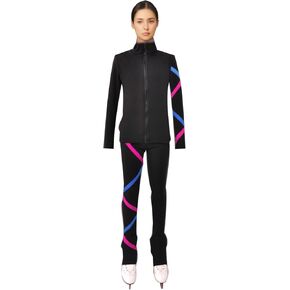 Girl's Ice Skating Training Suit with Plush Skating Training Clothes for Performance